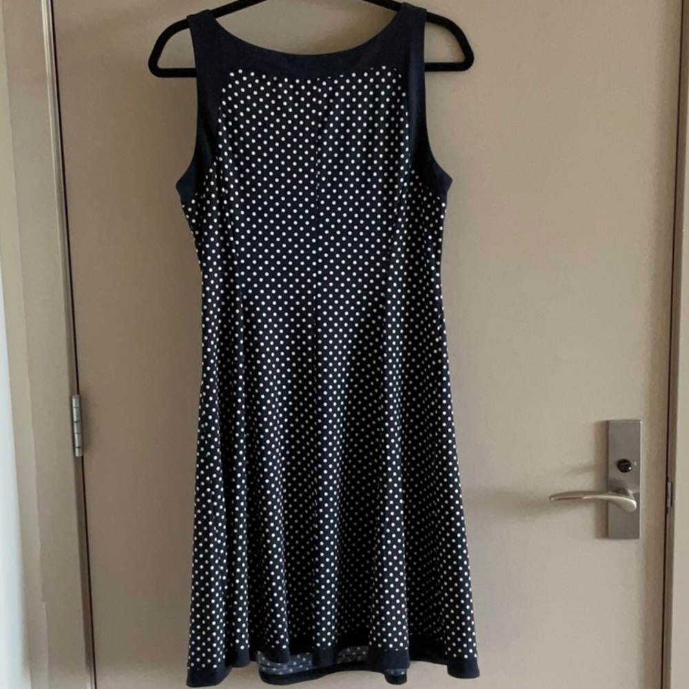 Anne Klein Polka Dot Sleeveless Dress - Picture 2 of 4